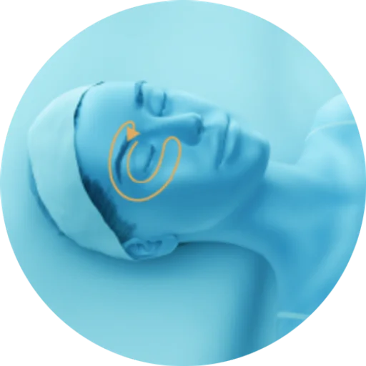 EMfusion treatment path around the eyes
